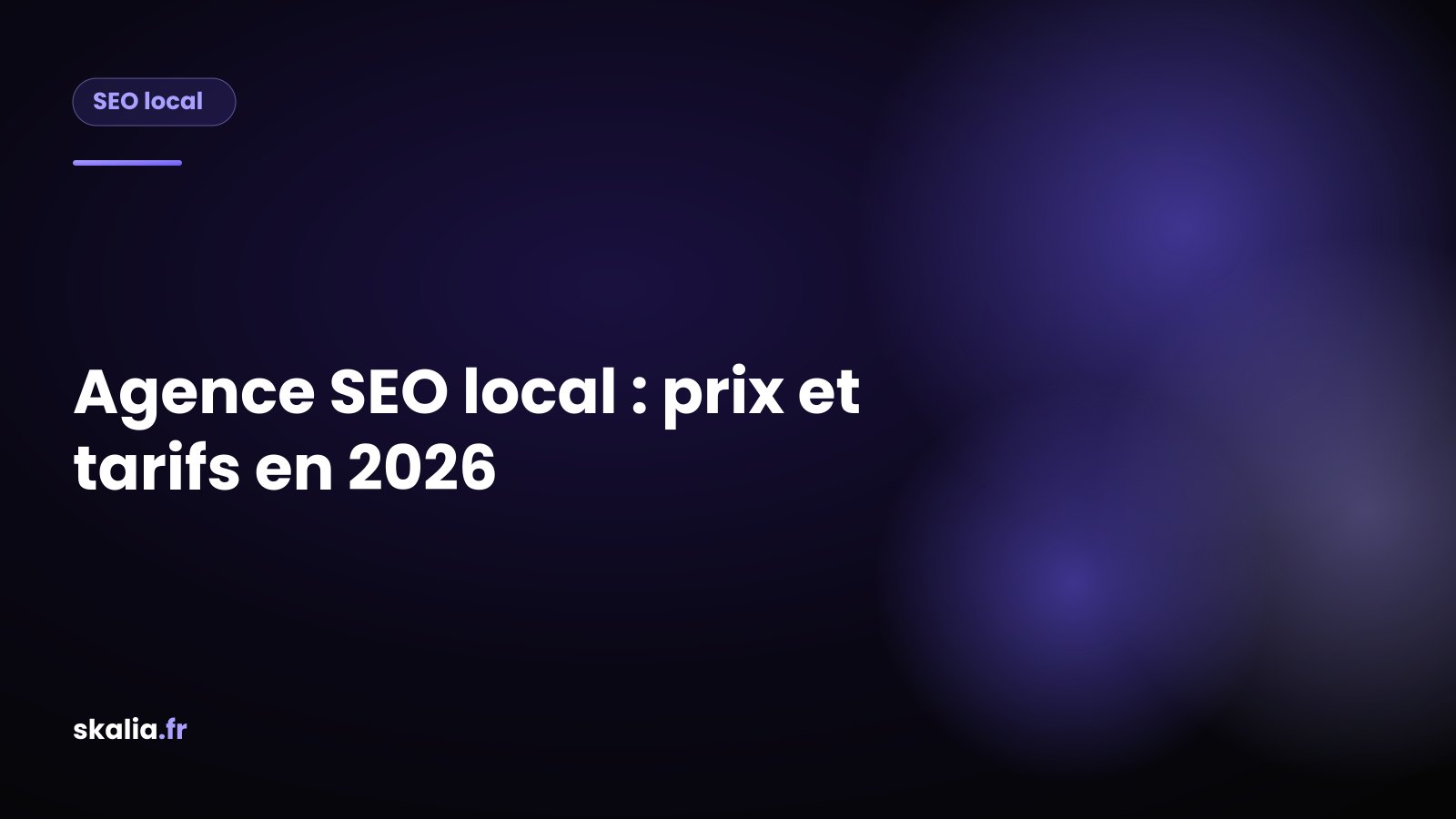 Fourchettes de prix d'une agence SEO local en 2026 selon le prestataire