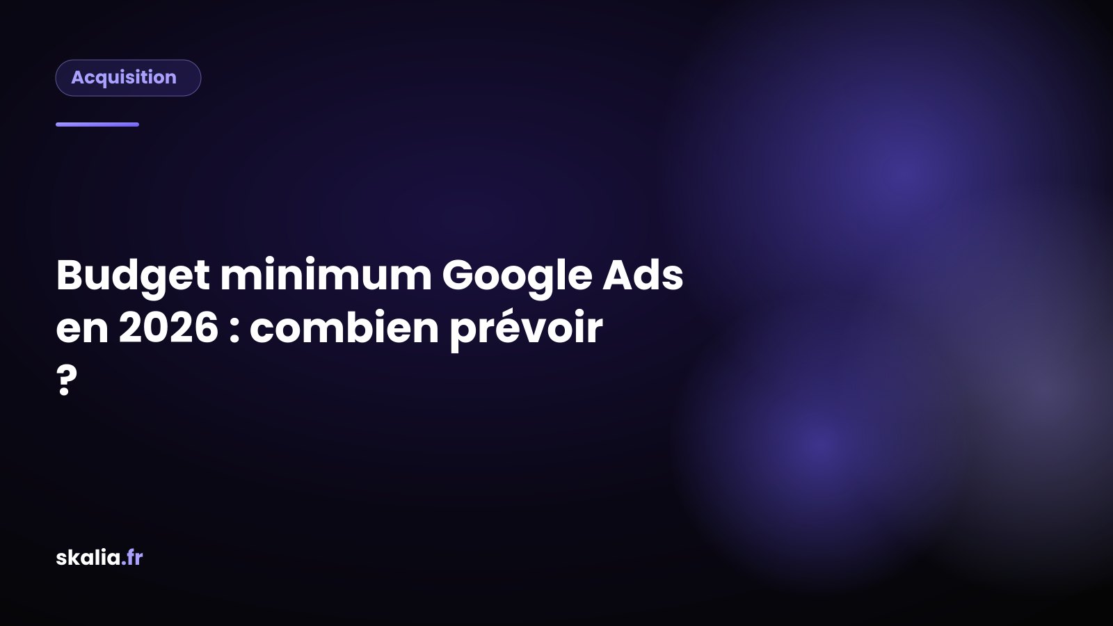 Budget minimum Google Ads par secteur en 2026, graphique en barres